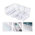 thumbnail image 4 of Piece Stackable Plastic Wine Rack Wine Bottle Holder Bottle Storage Fridge Bottle Shelf Wine Rack for Up to 3 Bottles in Total, Transparent, 4 of 5