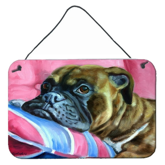 Carolines Treasures 7347DS812 Fawn Boxer Wall or Door Hanging Prints 8x12 multicolor