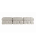 thumbnail image 5 of Magic Home Modern Velvet Upholstery Modular Sectional Sofa,Beige 3-seat, 5 of 5