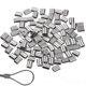 thumbnail image 1 of Wire Sleeves 8-Shaped Aluminum Steel Wire Crimps for Cable Holding 100Pcs, 1 of 5
