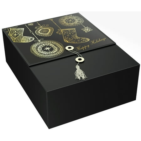Wrapping Up Christmas Presents Games EZ Gift Box Stockings Karma 12x9x4 Christmas Present Box Pops Up in Seconds No Wrapping Needed Perfect for Holiday Storage ()
