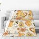 thumbnail image 1 of Balery Groovy Floral Manta de Felpa Suave y Acogedora – Cobija de Franela Aterciopelada para Cama, Lavable y Cálida para Sofá, Mascotas, Transpirable-40"x30", 1 of 7