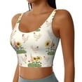 thumbnail image 2 of Hirioo Flowers And Hens for Women's Sports Vest with Full-Print Design, Stretchy Fabric and Removable Pads-X-Large, 2 of 8