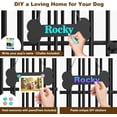 thumbnail image 3 of POAO 43" Dog Crate Furniture Foldable for Large Dogs (60-80 lbs), No Assembly Dog Kennel Indoor,Wooden Dog Cage with Adjustable Bowls &Name Tag, 3 of 7