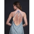 thumbnail image 3 of Bimba Stripe Women Printed Backless Long Halter Neck Beachwear RayonÂ&nbsp;Dress-Medium, 3 of 6