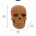 thumbnail image 3 of Halloween Rattan Look Resin Skull Figurine, Woven Texture Gothic Tabletop Ornament for Mantel Shelf Party GHOST HOUSE and Spooky Home Decor, 3 of 5