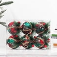 thumbnail image 5 of JeashCHAT 6 Pieces Christmas Ball Ornaments Christmas Ornaments Foam Linen Ornaments Christmas Tree Ornaments Christmas Party Anniversary Ornaments 8cm, 5 of 5