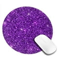 thumbnail image 2 of Disketp Purple Glitter Small Mouse Pad 7.9x7.9 Inches,Washable Round Mousepad For Office Laptop Computer,Non-Slip Rubber Base Mouse Pads For Wireless Mouse, 2 of 9