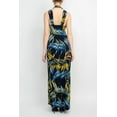thumbnail image 3 of Connected Apparel V-Neck Crossed Shoulder Empire Waist Multi Print Jersey Maxi Dress by Curated Brands, 3 of 4