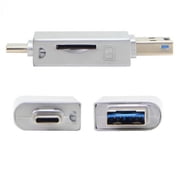 JSER USB-C Type C and USB 2.0 to NM Nano Memory Card TF Micro SD Card Reader for Huawei Cell Phone JSER