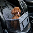 thumbnail image 2 of Greeniant Transportador de mascotas para coche, impermeable, plegable, para perro, gato, asiento, bolsa de viaje, vehículo, bolso para cachorro Suministros para perros gris claro, 2 of 8