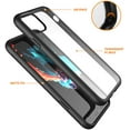 thumbnail image 3 of Case for Samsung Galaxy A32 5G Hybrid Slim Crystal Clear Transparent Shock-Absorption Bumper TPU + PC Back Frame Phone Cover for Galaxy A32 by Xpm - Black, 3 of 7