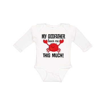 Inktastic My Godfather Loves Me Godchild Boys or Girls Long Sleeve Baby Bodysuit