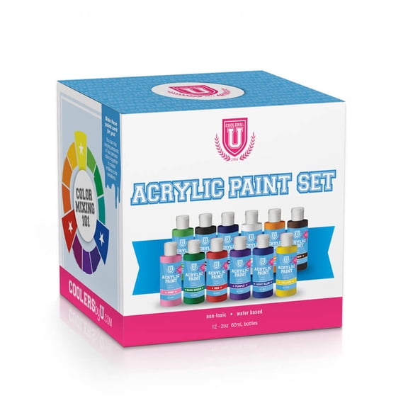 COOLERSbyU 12pc Acrylic Paint Set