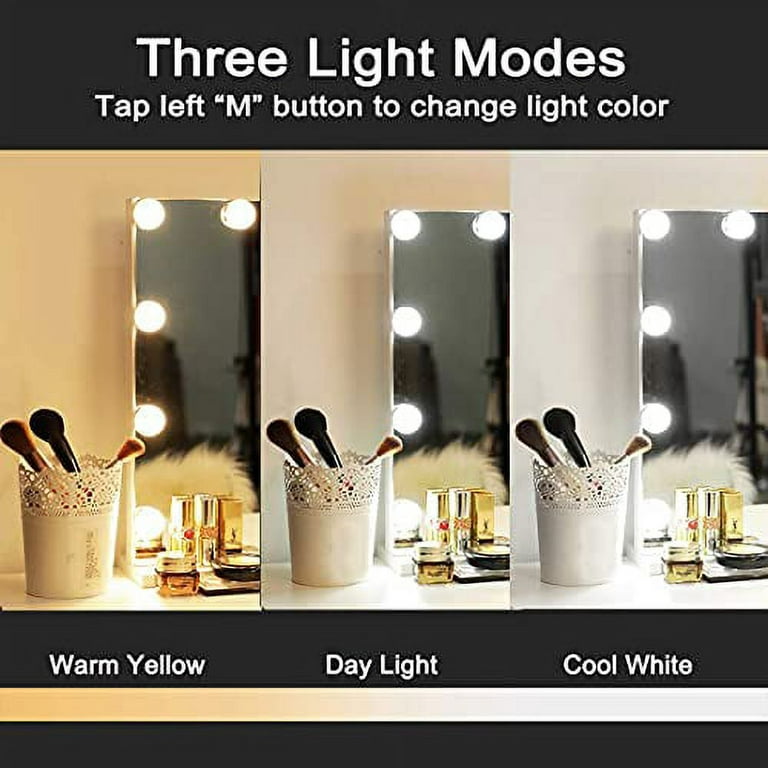 SHOWTIMEZ Vanity Mirror Makeup Mirror with Lights, Hollywood Vanity Makeup  Mirror with 12 LED Lights for Dressing Room & Bedroom, W22.8xH17.5in. 