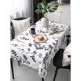 thumbnail image 6 of Grey Brown Botanical Table Cloth, Waterproof Tablecloth for Rectangle Tables, Watercolor Spring Floral Summer Leaf Reusable Washable Fabric Table Cover for Restaurant Kitchen Dining Tables 54"x108", 6 of 9