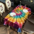 thumbnail image 2 of Colorful Tie Dye Spiral Pattern Rectangle Tablecloth 60"x120",Waterproof Polyester Rectangle Table Cloth, Wipeable Spillproof Polyester Tablecloth for Dining, Camping, Indoor and Outdoor, 2 of 6