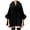 Black, variant on Women's Faux Fur Collar Poncho Coat, Wool-Blend Oversized Cape, Warm Thickened Mid-Length Loose Cardigan for Winter, Plus Size & Daily Wear Black Free Size