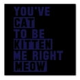 thumbnail image 1 of DistinctInk Custom Bumper Sticker - 10" x 10" Decorative Decal - Black Background - You've Cat to be Kitten Me Meow, 1 of 2