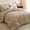 Taupe, variant on 7-Piece Full Purple Pinch Pleat Pintuck Comforter Set, All Season Bed in a Bag with Sheets & Pillowcases