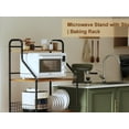 thumbnail image 3 of Microwave Stand with Storage 4-Tier, Bakers Racks for Kitchens, Coffee Bar Microwave Cart with Storage, Metal Bakers Rack with Storage, Coffee Cart with 5 S-Hooks, 3 of 9