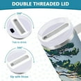 thumbnail image 3 of Yayeee 40oz Stainless Steel Tumbler with Straw and Handle Double-Wall Insulated Travel Water Bottle, Mounatin at Dawn, 3 of 8