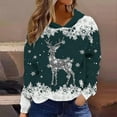 thumbnail image 2 of Women Christmas Outfit Glitter Pullover Hoodie Long Sleeve Winter Warm Soft Loose Fit Casual Sweatshirt For Holiday Party Outfits And Everyday Wear Yellow 3XL, 2 of 5