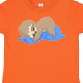 thumbnail image 4 of Inktastic Cute Baby Sloth Sleeping on Blue Pillow Boys or Girls Toddler T-Shirt, 4 of 5