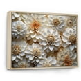 thumbnail image 2 of Designart "Collage Of Vibrant White Zinnias I" Zinnias Floater Framed Canvas Wall Art, 2 of 5