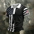 thumbnail image 2 of WULMLEO Men's 250 Anniversary USA Shirt 250 Years American Polo Tops Short Sleeve 250th Birthday 4th of July Patriotic Flag Tee Dark Gray 3XL, 2 of 5