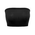thumbnail image 2 of 2 Pack of Women's Bandeau Bra Basic Seamless Bra Crop Tube Top Bandeau Strapless Brarette Bra, 2 of 7