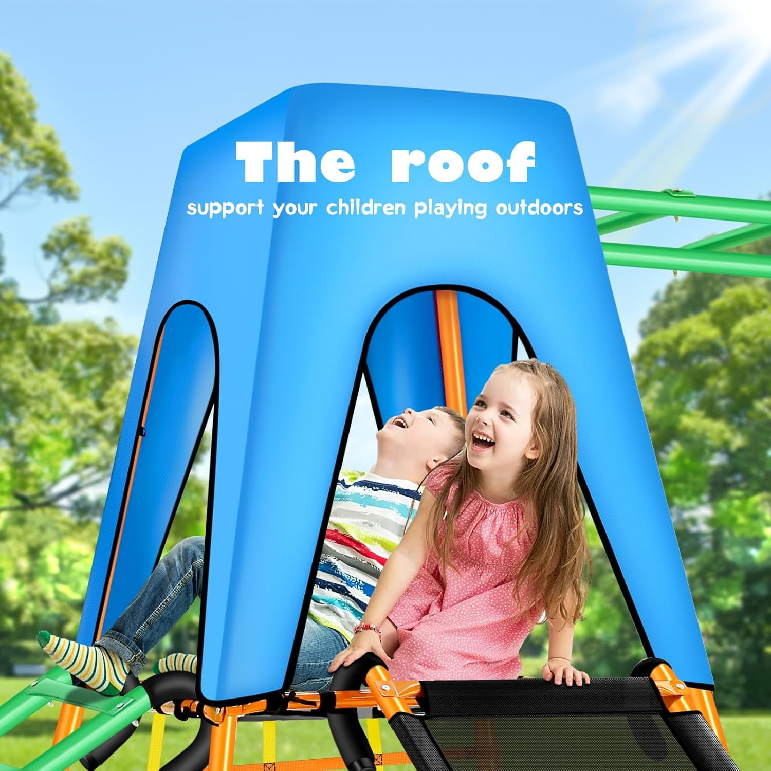 XIEWEI Outdoor Climbing Toys for Kids Swing Set, Playset with Traditional Swings, Slide, Ladder