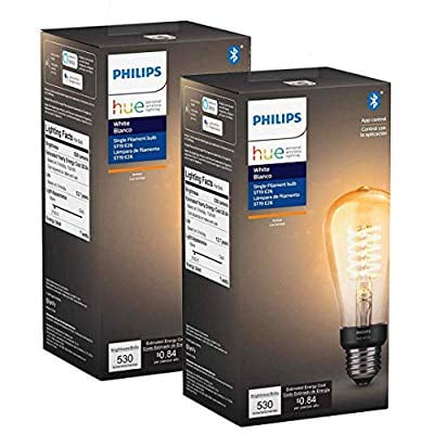 Philips Hue Filament Vintage ST19 Globe with Bluetooth- 2pack - Walmart