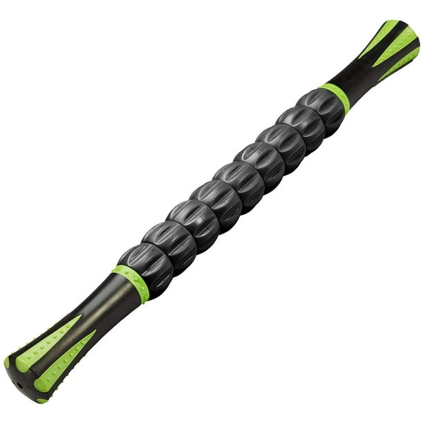 Rodillo de masaje para músculos, mangos ergonómicos, masajeador ultraportátil para liberación miofascial, terapia de puntos gatillo, fisioterapia, automasaje y recuperación corporal