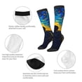 thumbnail image 3 of KLL Abstract Starry Sky Print Cool Socks Men's Women's Crew Socks Funny Crazy Novelty Stockings, 3 of 6