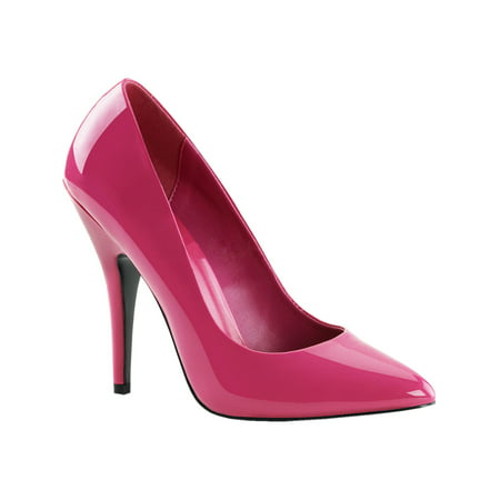 Womens Sexy High Heel Shoes Classic Dress Pumps Hot Pink Patent 5 Inch Heels