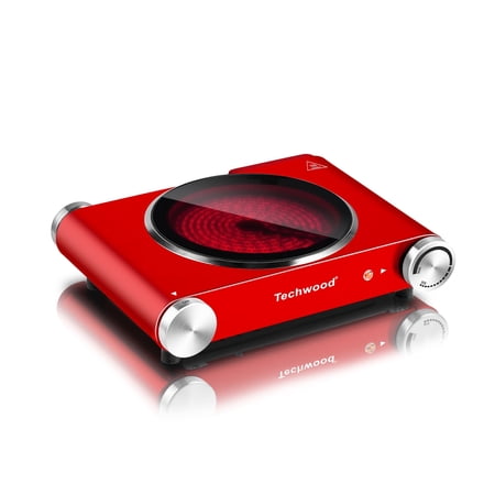 Techwood 1200W Portable Infrared Ceramic Hotplate with Thermostat, Countertop Cooktop
