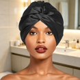 thumbnail image 2 of lnmuld Solid Satin Turban Head Wrap Pre-Tied Stretch Silky Head Scarf for Women Size:One Size, 2 of 4