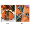 thumbnail image 5 of 6 Inch White Plaid Fabric Fall Pumpkin Decor, Small Plush Halloween Pumpkin for Home, Fall Table Decor for Indoor, Porch, Mantel, 1 Pack, 5 of 7