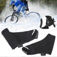 thumbnail image 2 of 1 par de cubrezapatos de ciclismo unisex, resistentes al viento, impermeables, térmicos, cálidos, con cremallera, para ciclismo de montaña [L], 2 of 5