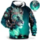 thumbnail image 5 of Sudadera con capucha para hombre, con estampado de tigre en 3D, holgada, de diseñador, para primavera y otoño, de manga larga, talla 4XL, ropa Harajuku Y2k de gran tamaño, 5 of 5