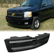 Kojem Front Bumper Grille for 2007-2013 Chevrolet Chevy Silverado Black Grill Fits 2008 2009 2010 2011 2012 Pickup Truck 1500 GM1200578 25810706