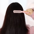 thumbnail image 5 of Unique Bargains 1 Pc Women's Hollow Foldable Mirror Comb Travel for Curly Straight Dry Wet Hair Pink, 5 of 6
