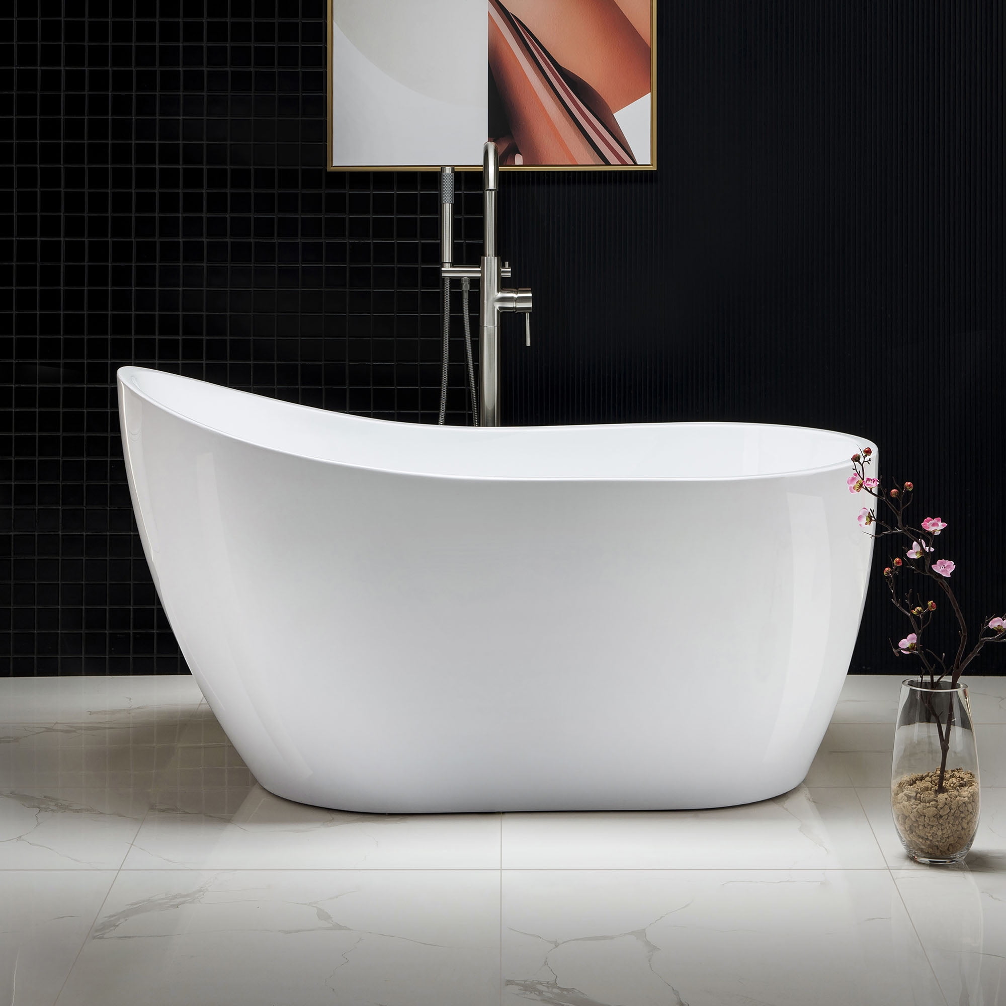 WOODBRIDGE 54" Freestanding Bathtub Contemporary Soaking ...