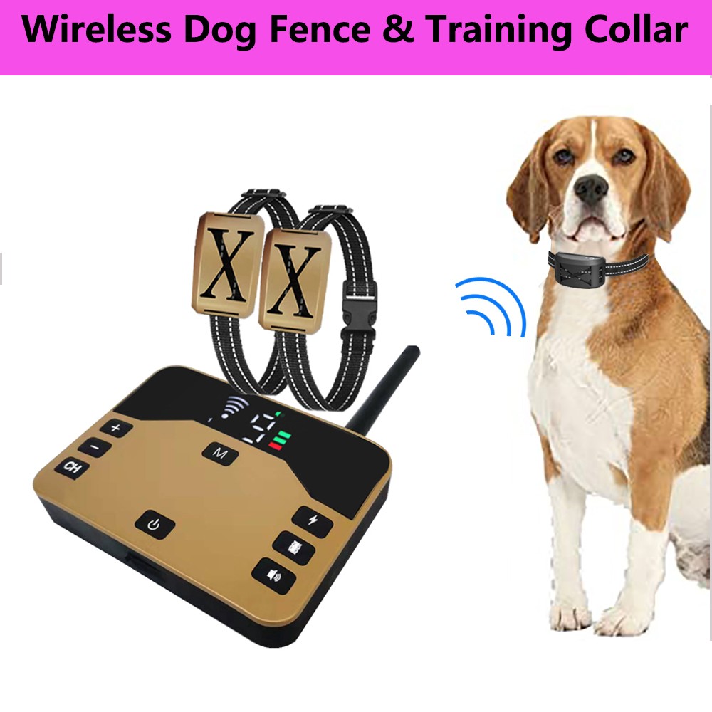 Sufanic Wireless Dog Fence, Electric Fence for 2 Dogs Shocks Training