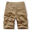 thumbnail image 4 of HCNTES Cargo Shorts Drawstring Stretch Waist Summer Quick Dry Beach Athletic Gym Golf Shorts(Khaki,32), 4 of 8
