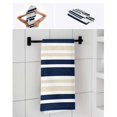 thumbnail image 6 of Navy Blue Khaki Striped Towel Set of 3, Soft Microfiber Bath Towels, Hand Towel, Washcloths, Gradient Horizontal Lines Quick-Dry Absorbent Towels for Bathroom Kitchen Hotel Beach Gym Spa, 6 of 7