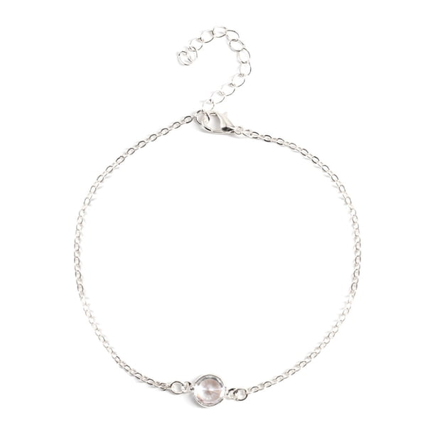 Guardurnaity Tobillera elegante aleación ajustable elegante con diamantes de imitación accesorio de moda de tobillo cadenas de pie para mujer plata plata 20piezas Guardurnaity CBP253318