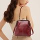thumbnail image 5 of Bolso bandolera de hombro para mujer | Bolso de mano de cuero PU suave – Diseño nostálgico de primavera vintage | Bolso pequeño versátil – 20x19cm | Bolso ligero y elegante – Vino marrón negro | 1, 5 of 5
