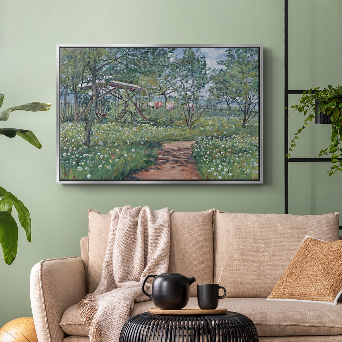 Vintage Landscape-CCCLXXVI By Wexford Home Framed in Silver Wood Gallery Wrapped Canvas 17 in. x 25 in.